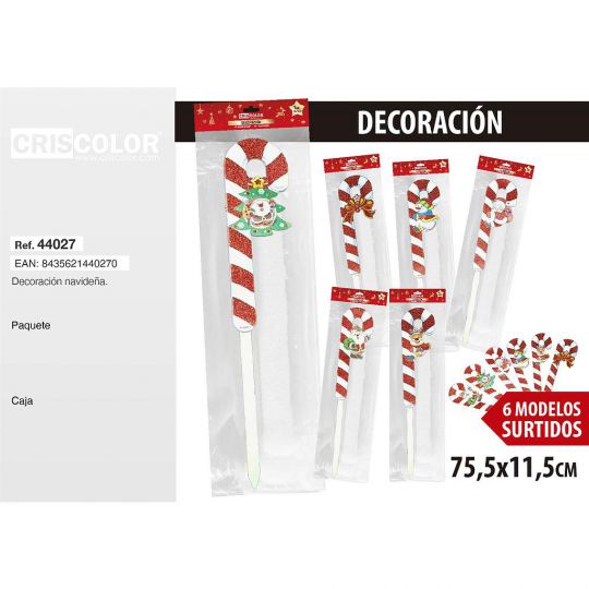 DECORACION NAVIDAD CARAMELO SURTIDO 6 UND.