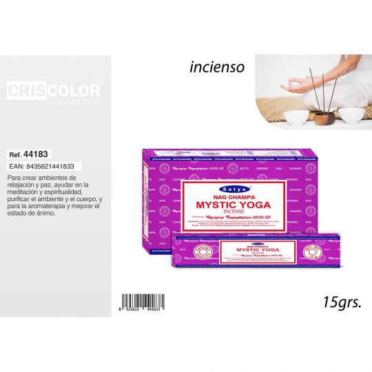 INCIENSO SATYA VFM SERIE: MYSTIC YOGA 15grs (Caja 12 Paquetes)