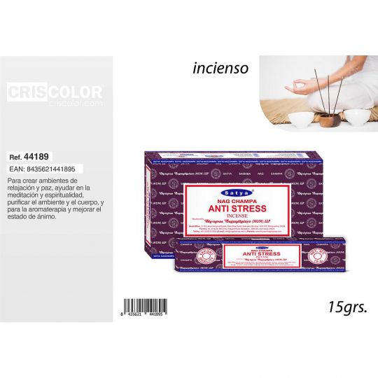 SATYA COMPETITIVE SERIE: ANTI STRESS 15grs (Precio Unitario)