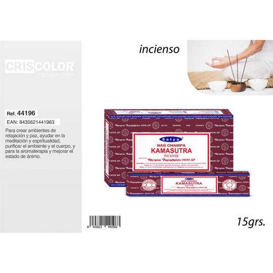 SATYA COMPETITIVE SERIE: KAMASUTRA 15grs (Precio Unitario)