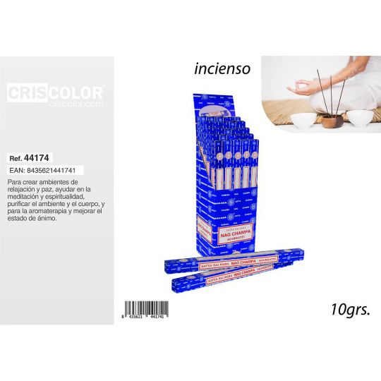 SATYA SAI BABA NAGCHAMPA INCENSE 10g (Caja 25 Paquetes)