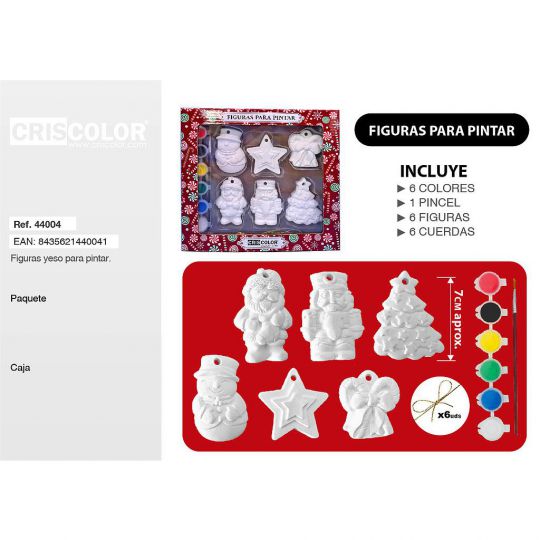 FIGURAS NAVIDAD MOD2 PARA COLGAR 6UDS