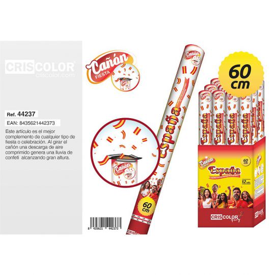 CAÑON FIESTA BANDERAS ESPAÑA 60CM