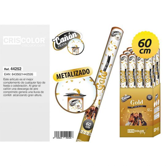 CAÑON FIESTA TIRAS GOLD 60CM