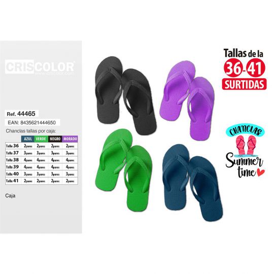 CHANCLAS MUJER TALLA 36-41 (Precio Unitario) Indica color y número