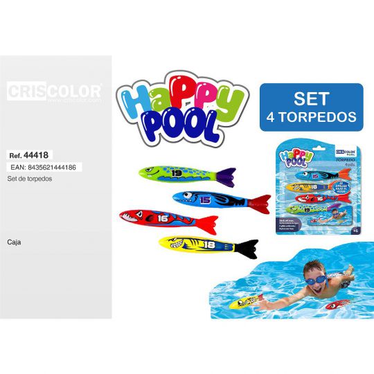 HAPPY POOL TORPEDO 4UDS