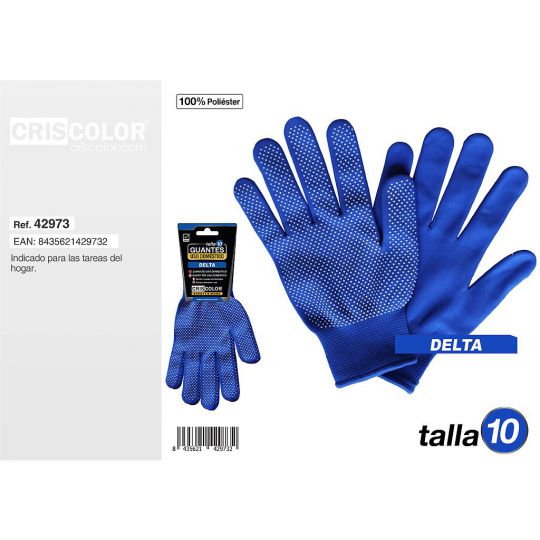 GUANTES USO DOMESTICO DELTA TALLA 10 (Precio de 1 Par)