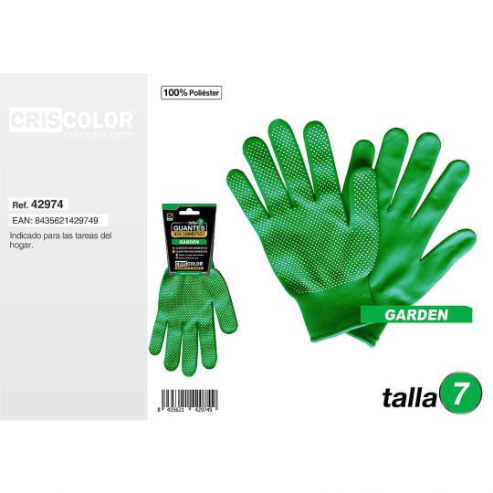 GUANTES USO DOMESTICO GARDEN TALLA 7 (Precio de 1 Par)