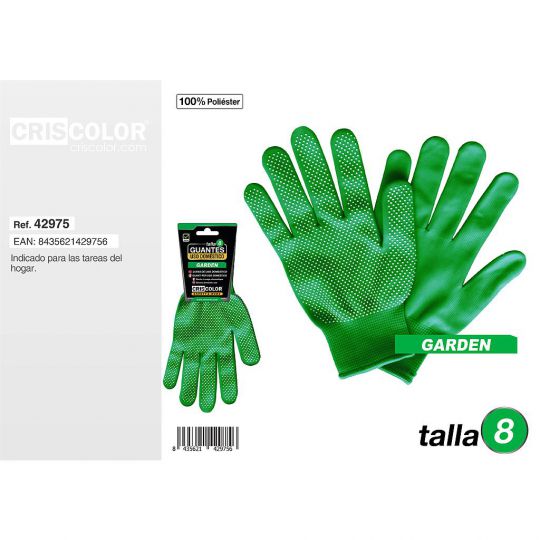GUANTES USO DOMESTICO GARDEN TALLA 8 (Precio de 1 Par)