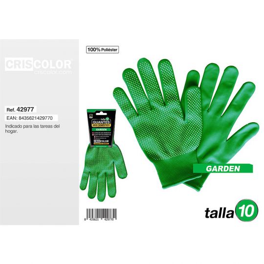 GUANTES USO DOMESTICO GARDEN TALLA 10 (Precio de 1 Par)