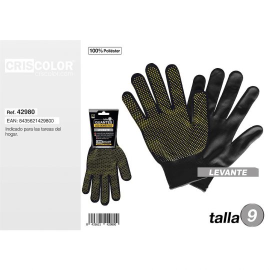 GUANTES USO DOMESTICO LEVANTE TALLA 9 (Precio de 1 Par)