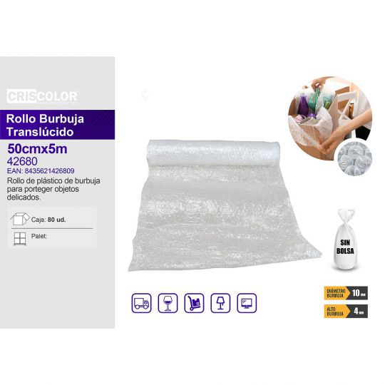 BURBUJA 50CMX5M SIN BOLSA (Precio Unitario)
