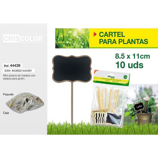 CARTEL PARA PLANTAS CLASICO 10UDS
