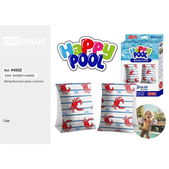 HAPPY POOL MANGUITOS PVC CANGREJO MARINERO