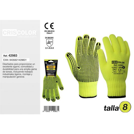 GUANTES JARDINERÍA Y BRICOLAJE TARIFA TALLA 8 (Precio de 1 Par)