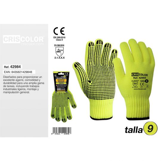 GUANTES JARDINERÍA Y BRICOLAJE TARIFA TALLA 9 (Precio de 1 Par)