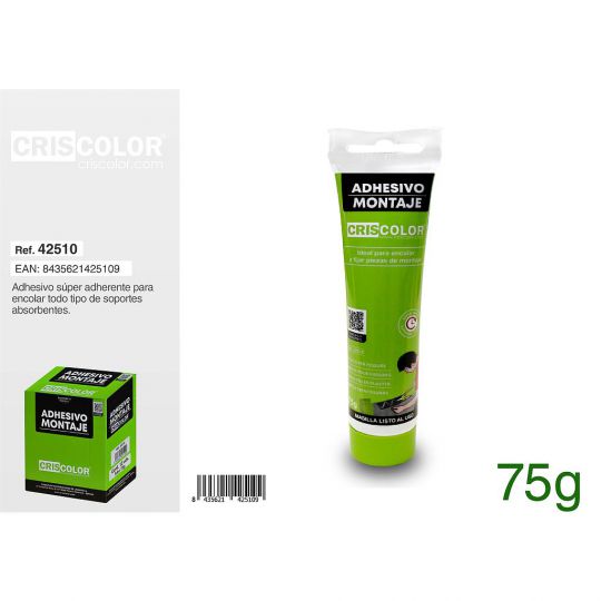 BRICO ADHESIVO MONTAJE 75G (Caja de 12Und).