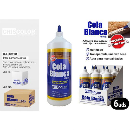 COLA BLANCA 1000G (Caja de 6Und).