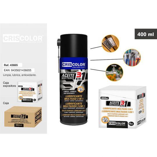 ACEITE MULTIUSOS 3 EN 1 400ML (Caja de 6Und).