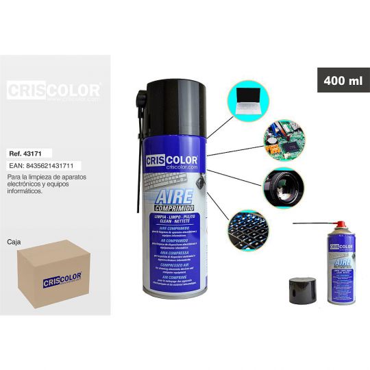 AIRE COMPRIMIDO 400ML (Caja de 12Und).