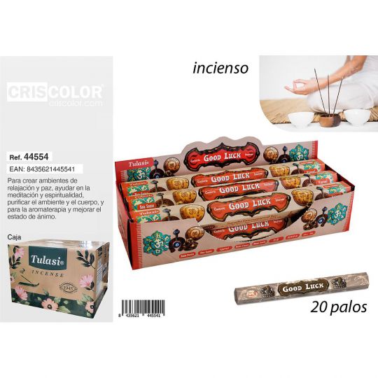 INCIENSO TULASI ESOTERIC GOOD LUCK  (Caja 6 Paquetes)