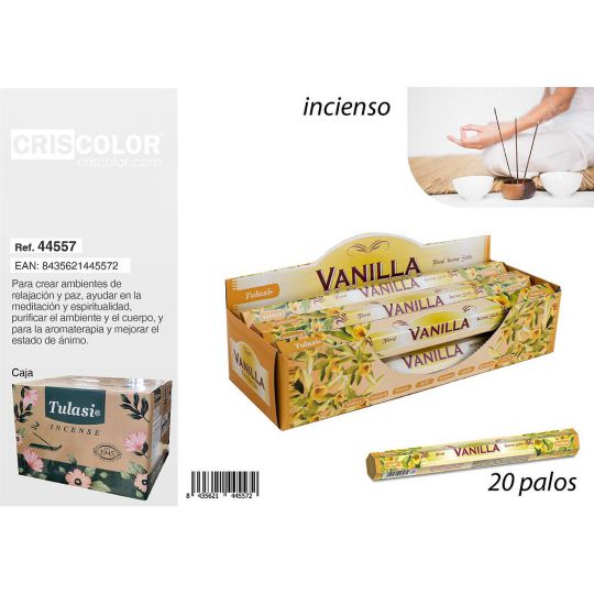 INCIENSO TULASI CLASSIC VANILLA (Caja 6 Paquetes)
