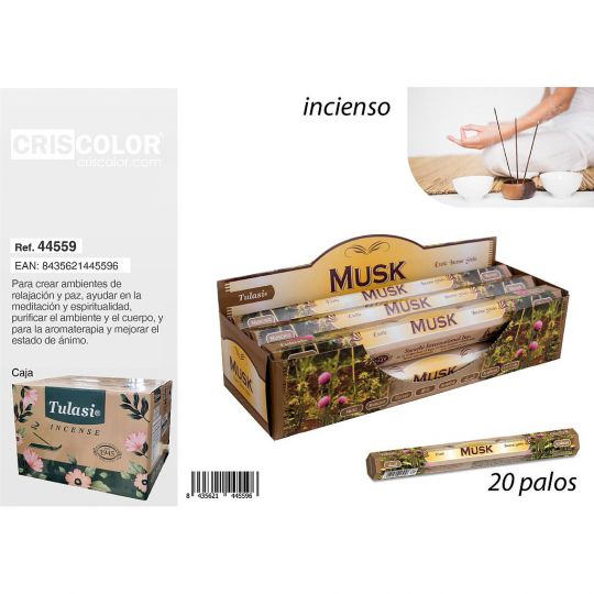 INCIENSO TULASI CLASSIC MUSK (Caja 6 Paquetes)