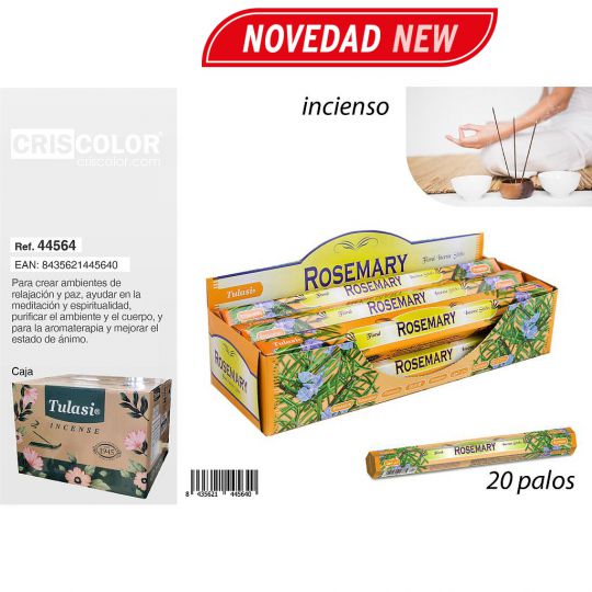 INCIENSO TULASI CLASSIC ROSEMARY (Caja 6 Paquetes)