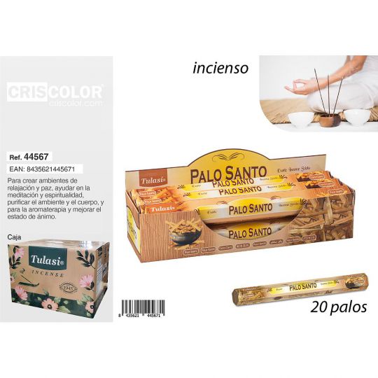 INCIENSO TULASI CLASSIC PALO SANTO (Caja 6 Paquetes)