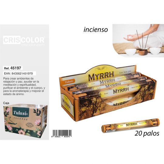 INCIENSO TULASI CLASSIC MYRRH (Caja 6 Paquetes)