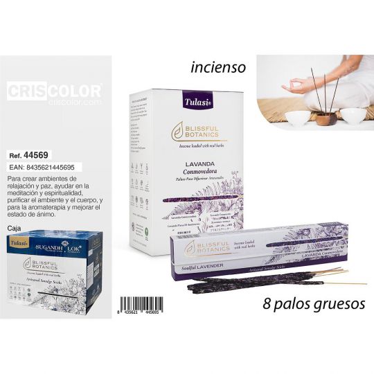 INCIENSO TULASI SMUDGE SOULFUL LAVANDER (Caja 12 Paquetes)