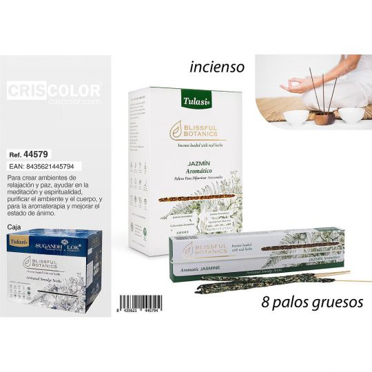 INCIENSO TULASI SMUDGE AROMATIC JASMINE (Caja 12 Paquetes)