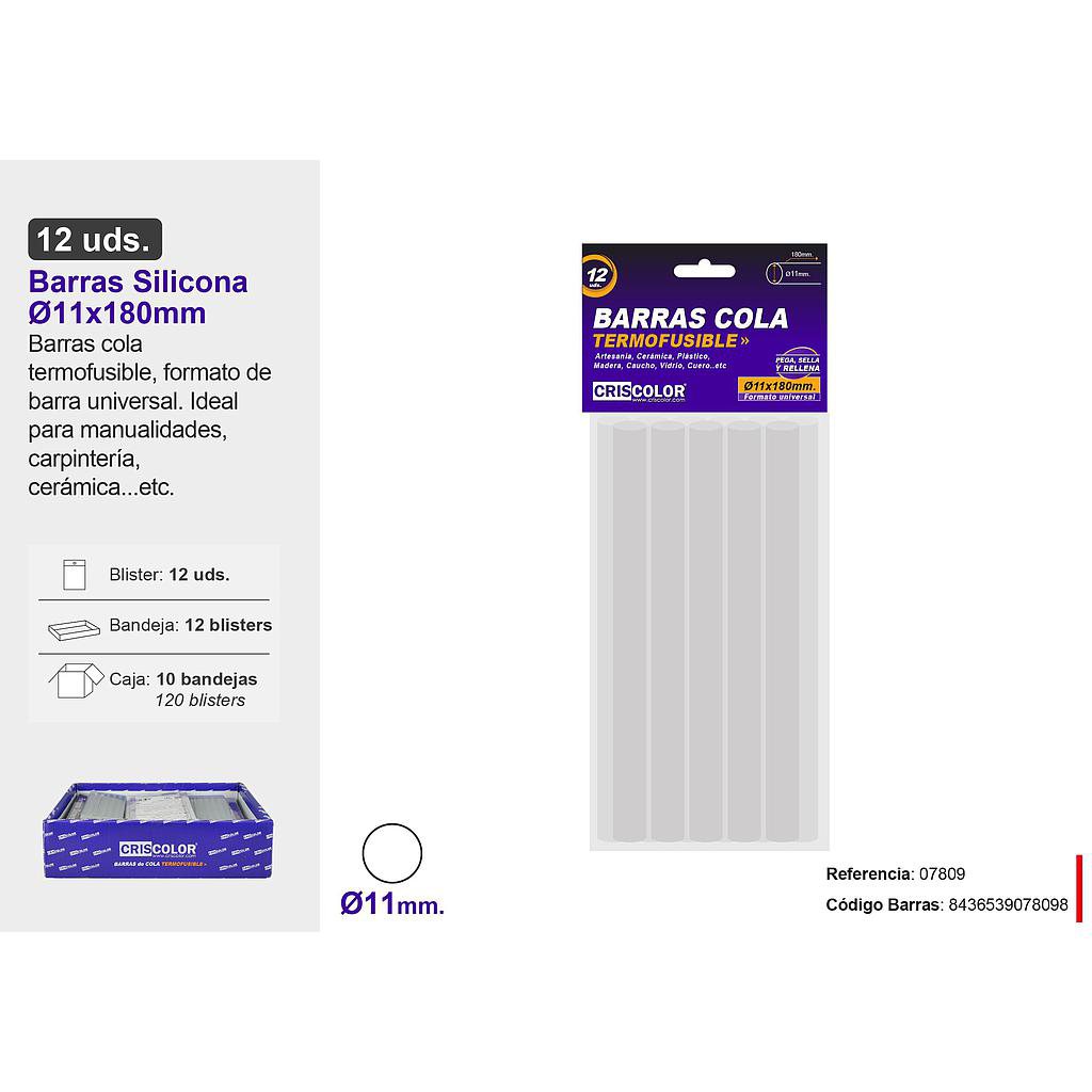 BARRA SILICONA Ø11X180MM PACK 12UDS