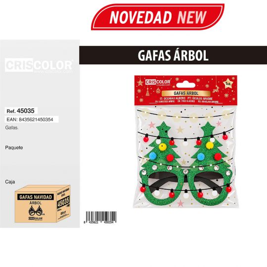 GAFAS NAVIDAD ARBOL (Pack 12 Und).