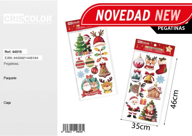 PEGATINAS NAVIDAD SURTIDO CLASICA (Precio Unitario)