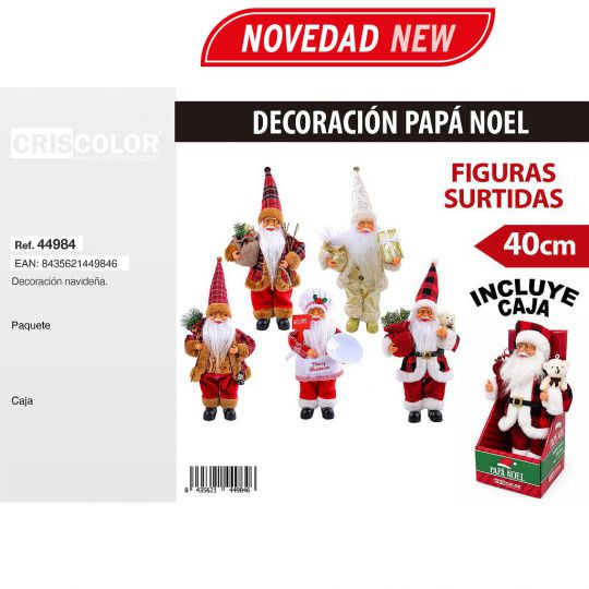 FIGURA PAPA NOEL 40CM (Precio Unitario)