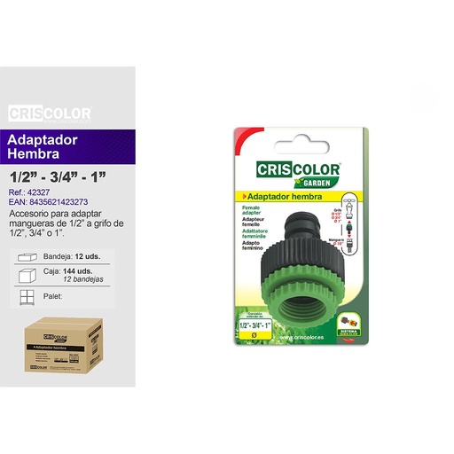 [42327] ADAPTADOR HEMBRA 1/2-3/4-1"