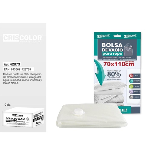 [42873] BOLSA DE VACIO PARA ROPA 70X110CM (Pack 12Und).