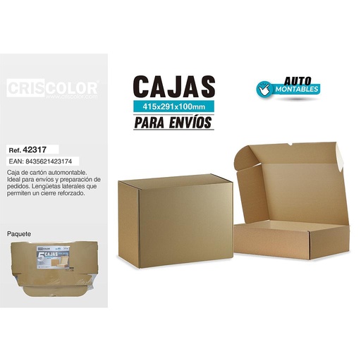 [42317] CAJA PARA ENVIOS 415X291X100MM (Paquete de 5Und)
