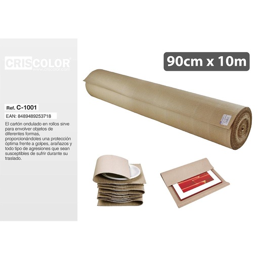 [C-1001] CARTON ONDULADO 90CMX10M (Precio Unitario)