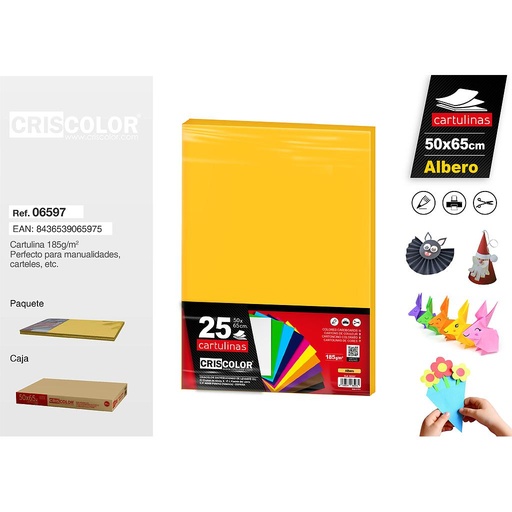 [06597] CARTULINA 50X65CM ALBERO (Paquete de 25 Und.)