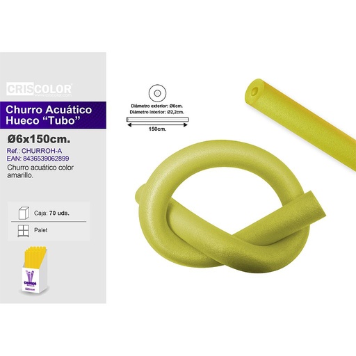 [CHURROH-A] CHURRO HUECO 150CM AMARILLO