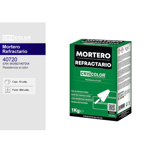 [40720] ECOBRICO MORTERO REFRACTARIO 1KG