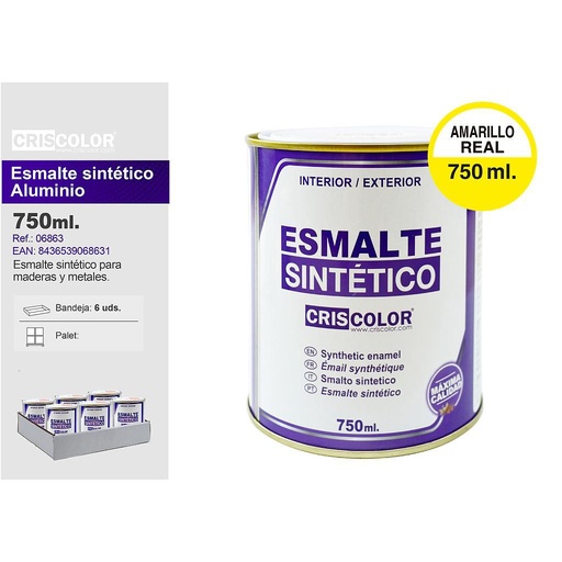 [06863] ESMALTE SINTETICO AMARILLO 750ML