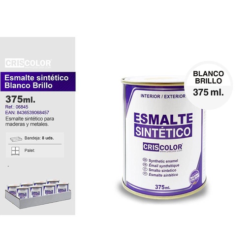 [06845] ESMALTE SINTETICO BLANCO BRILLO 375ML