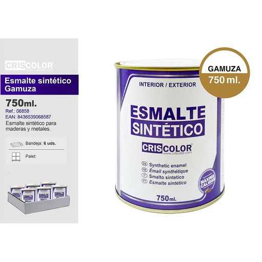 [06858] ESMALTE SINTETICO GAMUZA 750ML