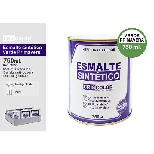 [06854] ESMALTE SINTETICO VERDE PRIMAVERA 750ML