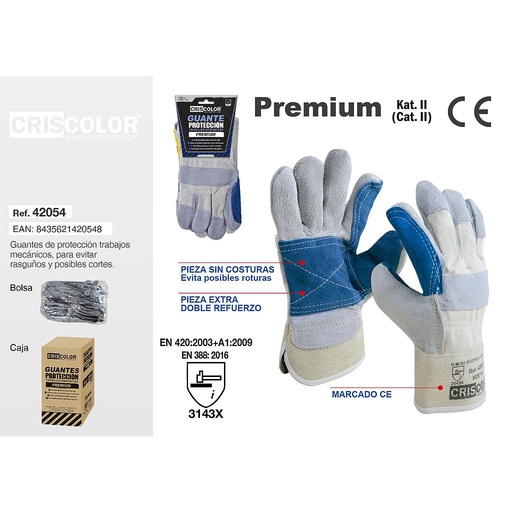 [42054] GUANTE TRABAJO PREMIUM (Pack 12Und).