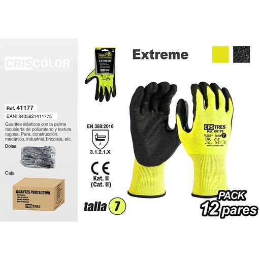 [41177] GUANTES PROTECCION EXTREME TALLA 7 (Pack 12Und).