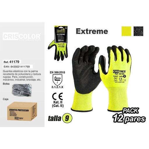 [41179] GUANTES PROTECCION EXTREME TALLA 9 (Pack 12Und).